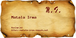 Matala Irma névjegykártya